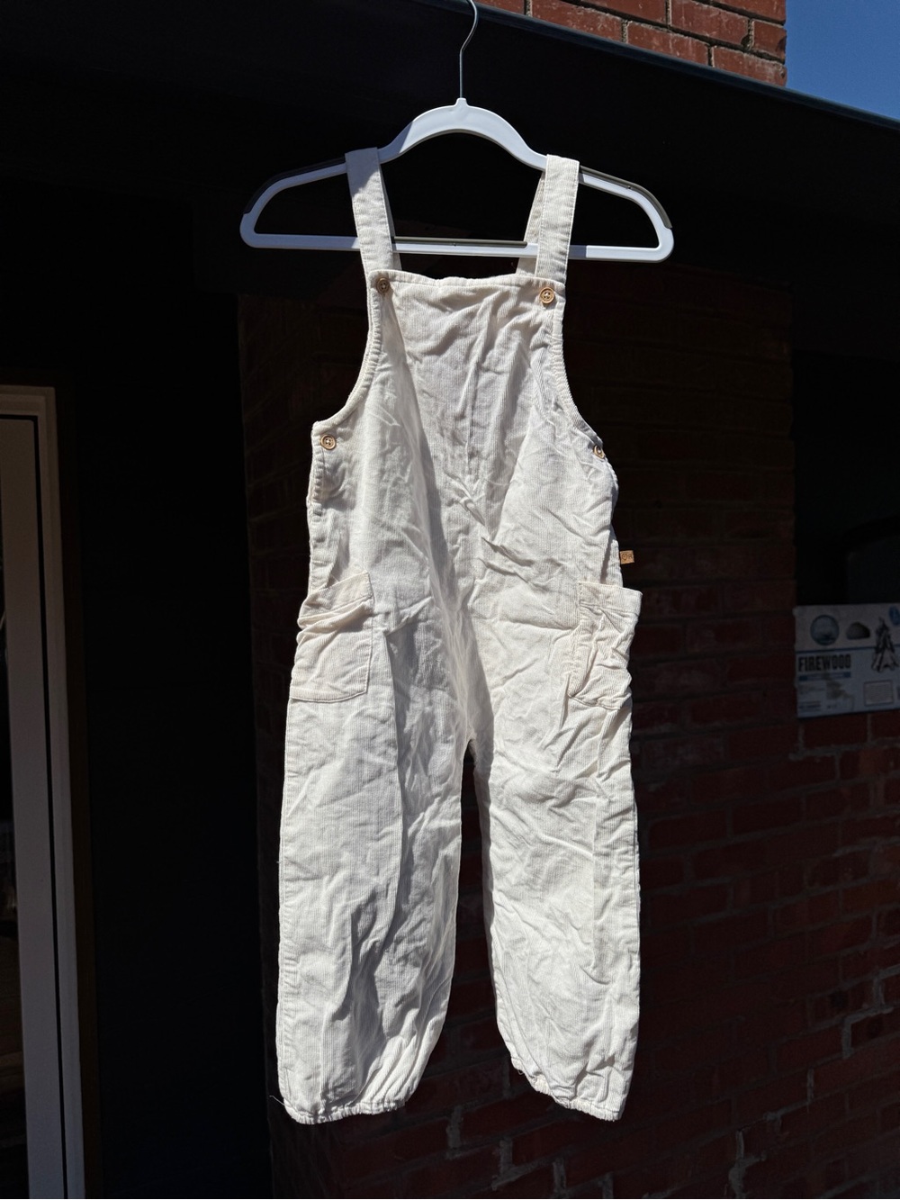 Mori Corduroy Overalls size 2-3t white excellent condition
